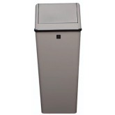 WITT Waste Watchers Standard Swing Top Trash Receptacle - 21 gallon, Slate